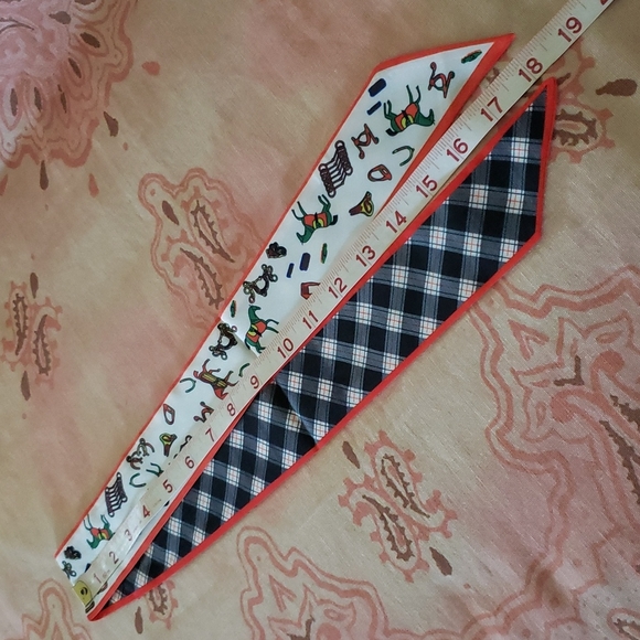 * Cowgirl Skinny Scarf Horse Equestrian English Saddle Horse Purse Ribbon Pony - Picture 6 of 8